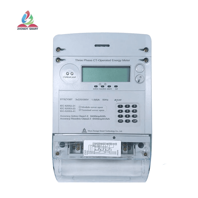 Compteur d'énergie prépayé triphasé intelligent STS