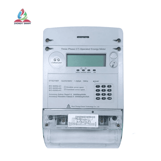 Compteur d'énergie prépayé triphasé intelligent STS