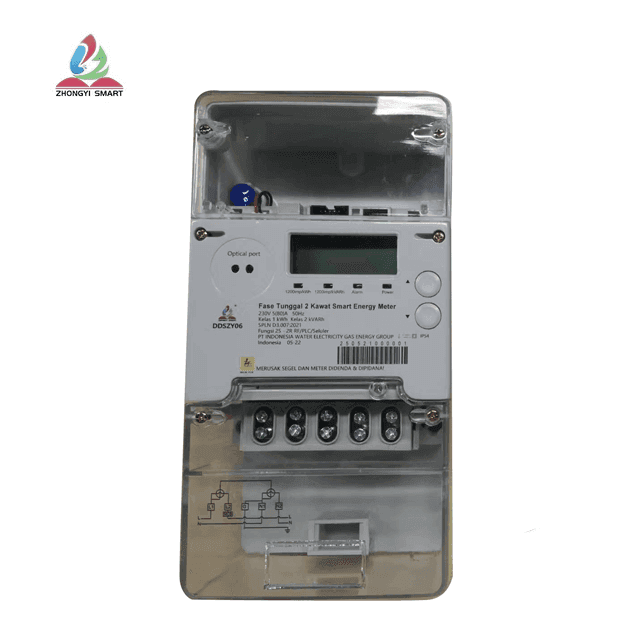 Compteur d'énergie intelligent à 2 fils à phase unique